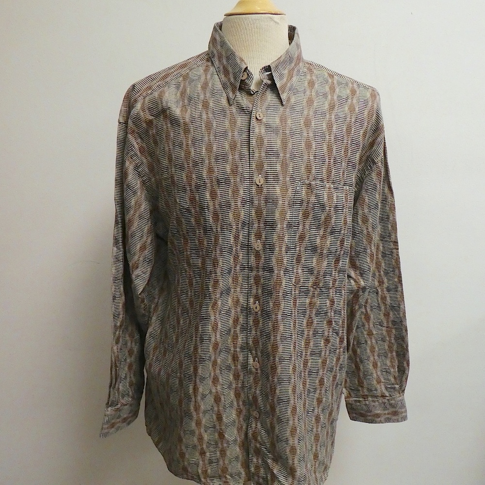 JHANE BARNES Japan GEOMETRIC retro Shirt L